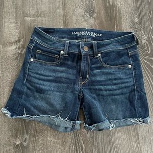 AEO denim super stretch shorts